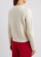 Casablanca Logo Wool-blend Cardigan White