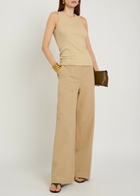 Joseph Yukio Flared-leg Trousers Beige