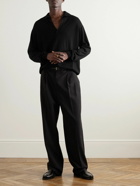 Auralee - Cashmere and Silk-Blend Polo Shirt - Black
