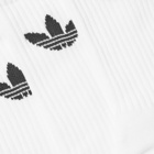 Adidas Men's Trefoil Crew Sock - 3 Pack in White/Black