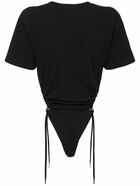 Y/PROJECT - Ruched Cotton Jersey Bodysuit