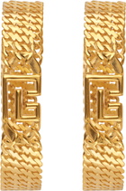 Balmain Sync 'PB' Brass Hoop Earrrings