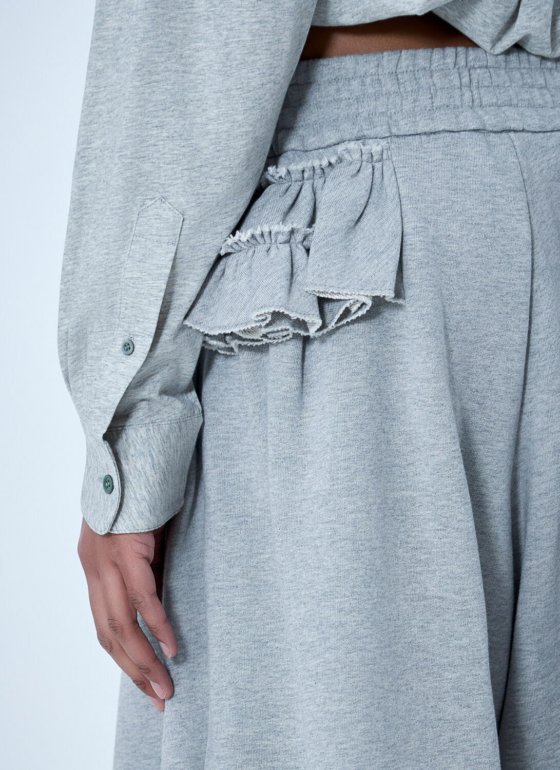 Dries Van Noten Knit Shorts with Frayed Pocket Details