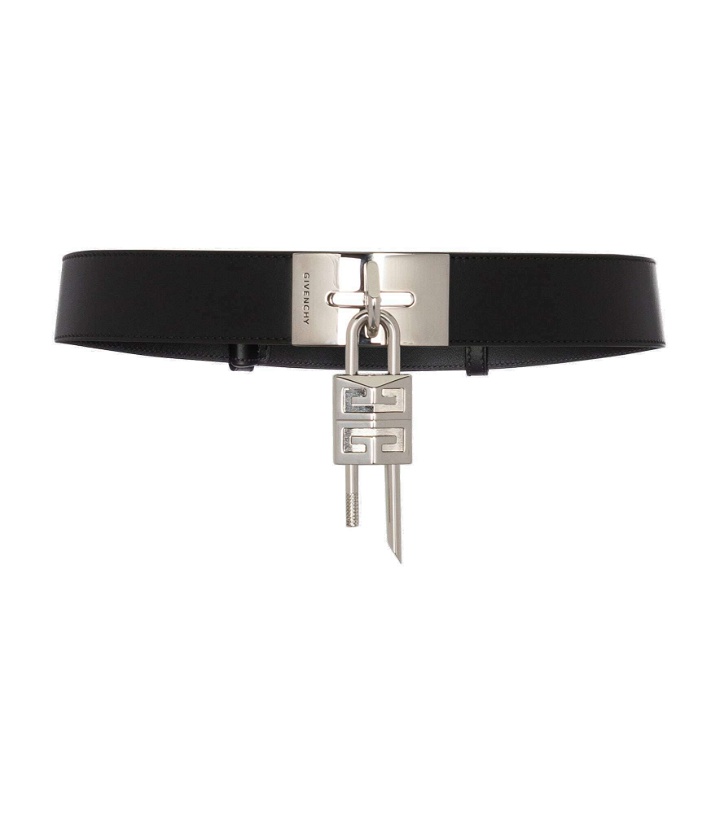 Photo: Givenchy - Leather belt with padlock