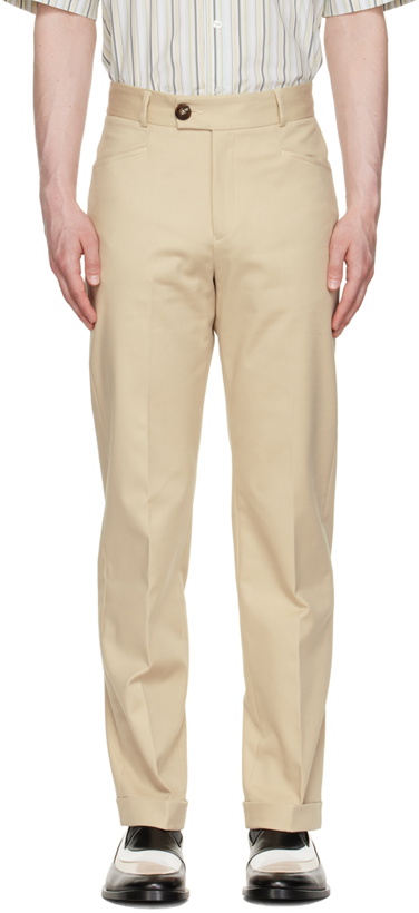 Photo: Ernest W. Baker SSENSE Exclusive Beige Cuffed Trousers