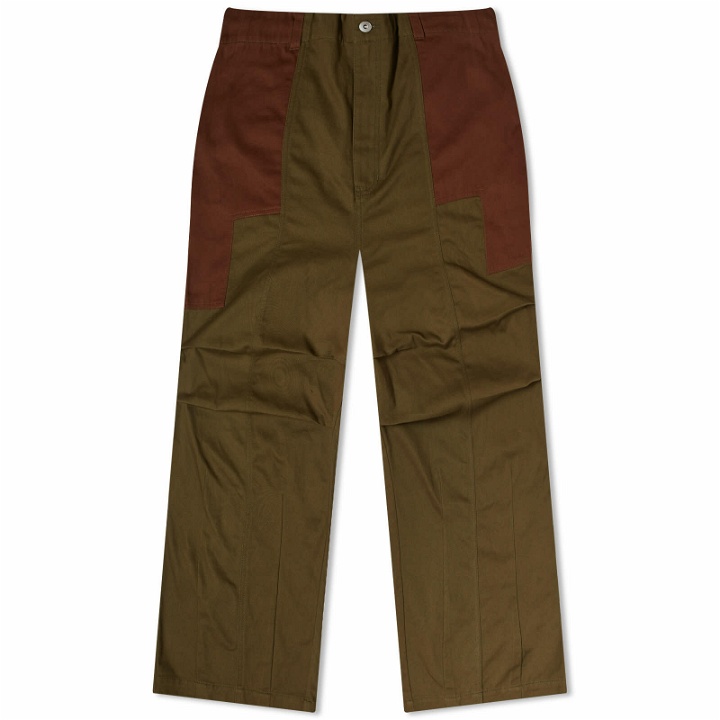 Photo: P.A.M. Men's Contrast Pondering Wide Leg Pants in Olive