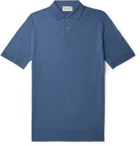John Smedley - Payton Slim-Fit Wool Polo Shirt - Blue