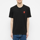 Comme des Garçons Play Men's Large Heart T-Shirt in Black