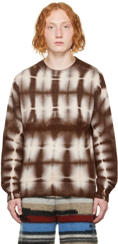 Photo: The Elder Statesman Brown Geo Sweater