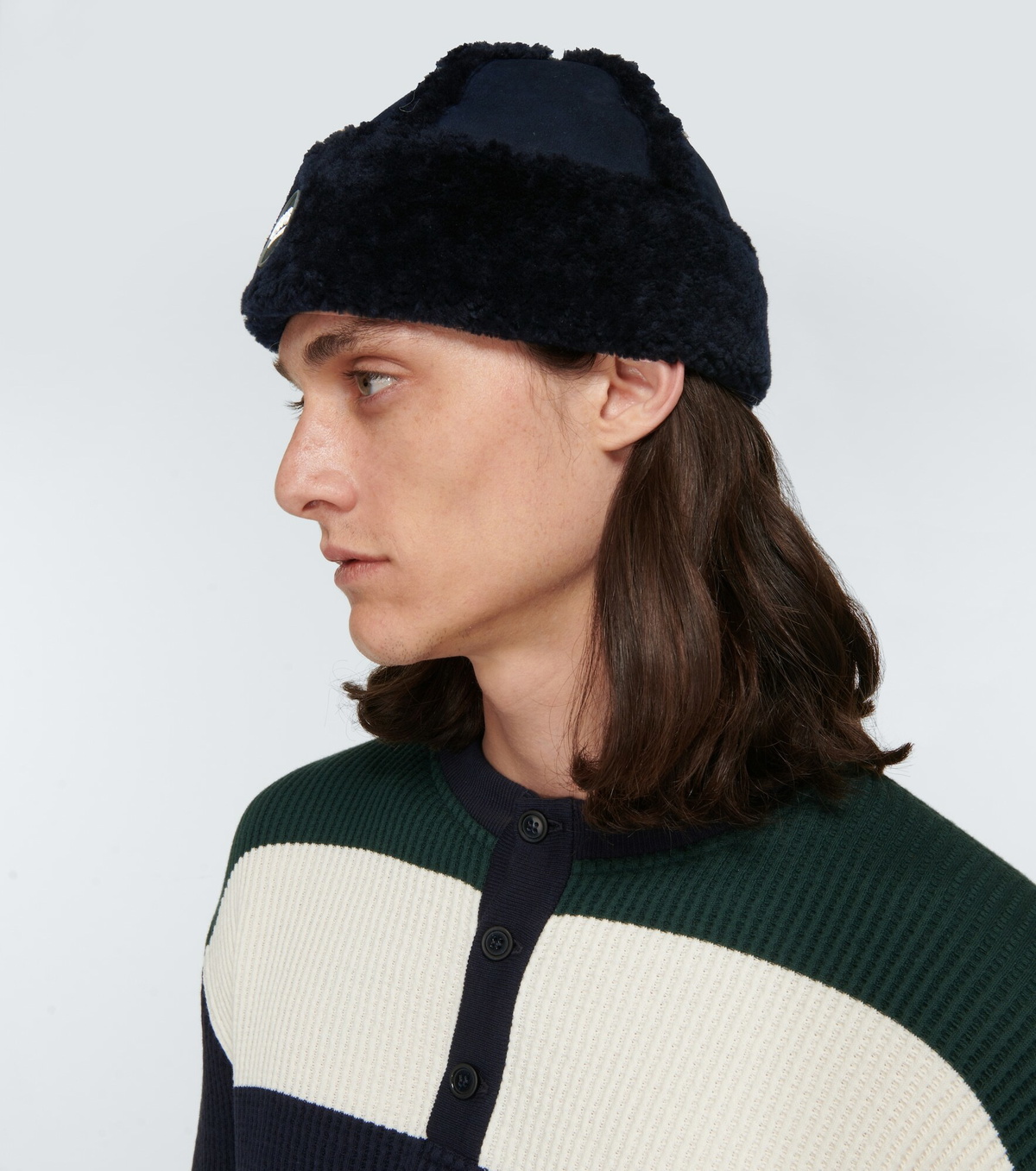 Giorgio Armani - Shearling and suede hat