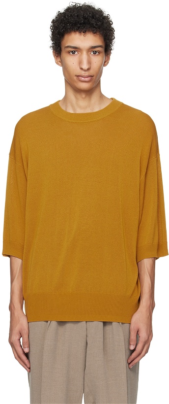Photo: RAINMAKER KYOTO Yellow Dropped Shoulder Sweater