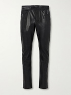 TOM FORD - Slim-Fit Leather Trousers - Black