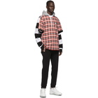 Burberry Black and Red Check Reconstructed Rugby shirt