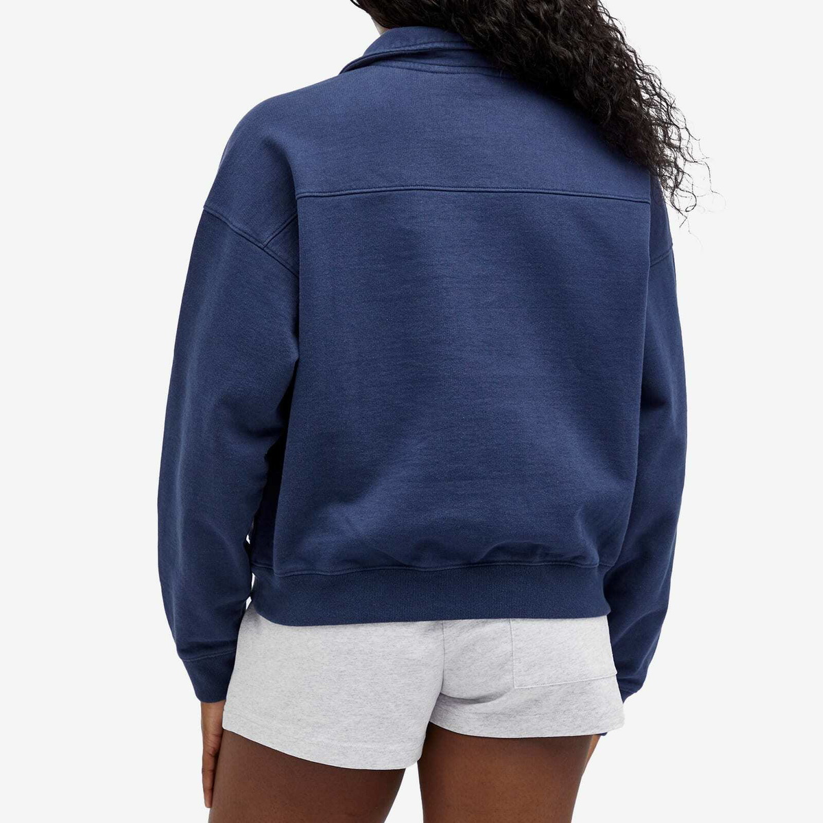 Sporty & Rich Women's USA Quarter Zip in Navy Sports Red