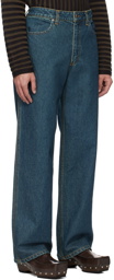 Eckhaus Latta Blue Wide-Leg Jeans