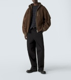 Sacai Cotton-blend and twill hoodie