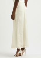 Rixo Crystal Lace-trimmed Woven Maxi Skirt Cream