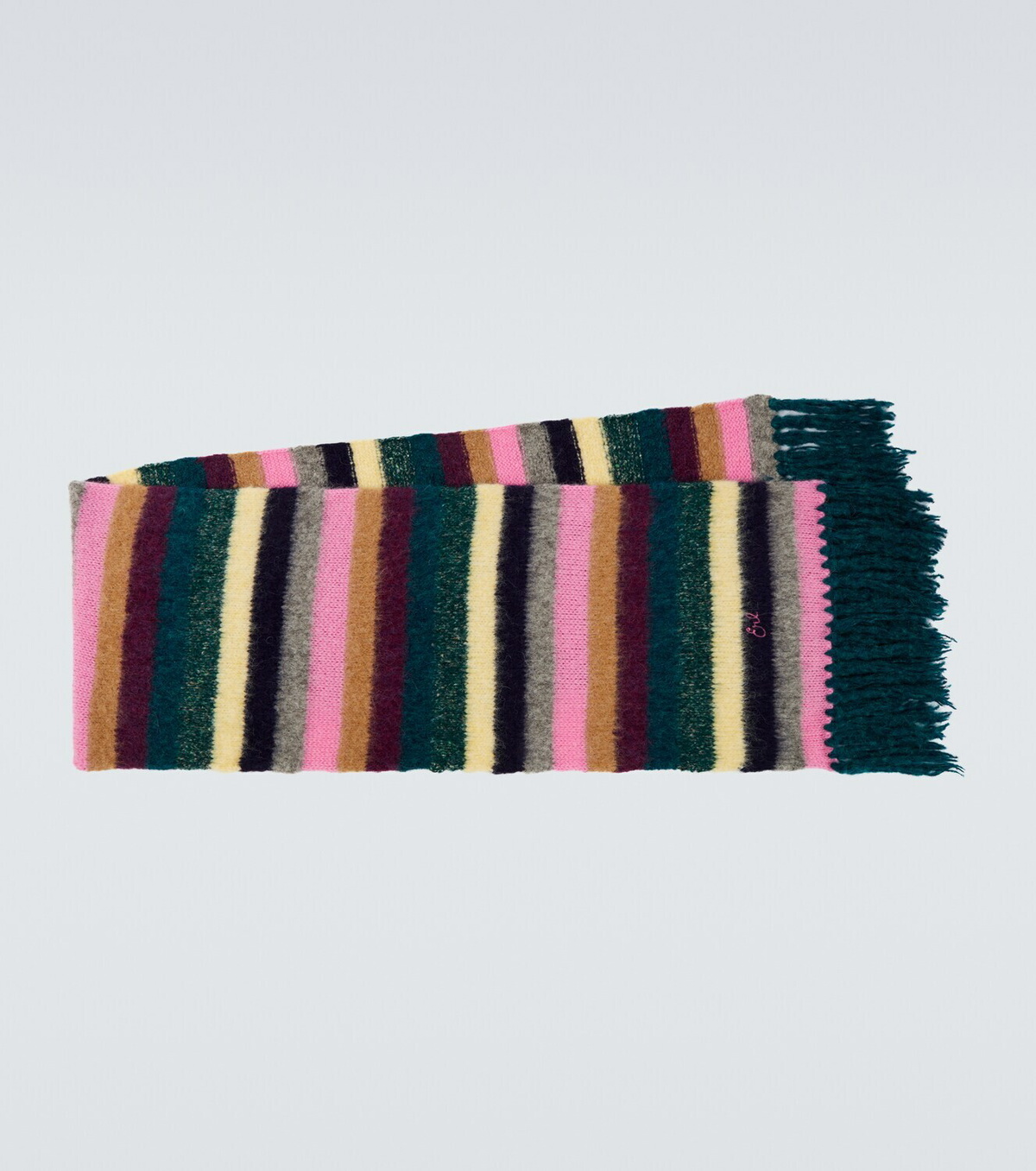ERL Striped alpaca wool and mohair-blend scarf