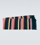 ERL Striped alpaca wool and mohair-blend scarf