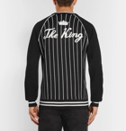 Dolce & Gabbana - Appliquéd Striped Cotton-Blend Sweater - Black