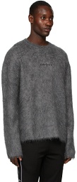 Givenchy Grey Chito Edition Mohair Dog Tag Sweater