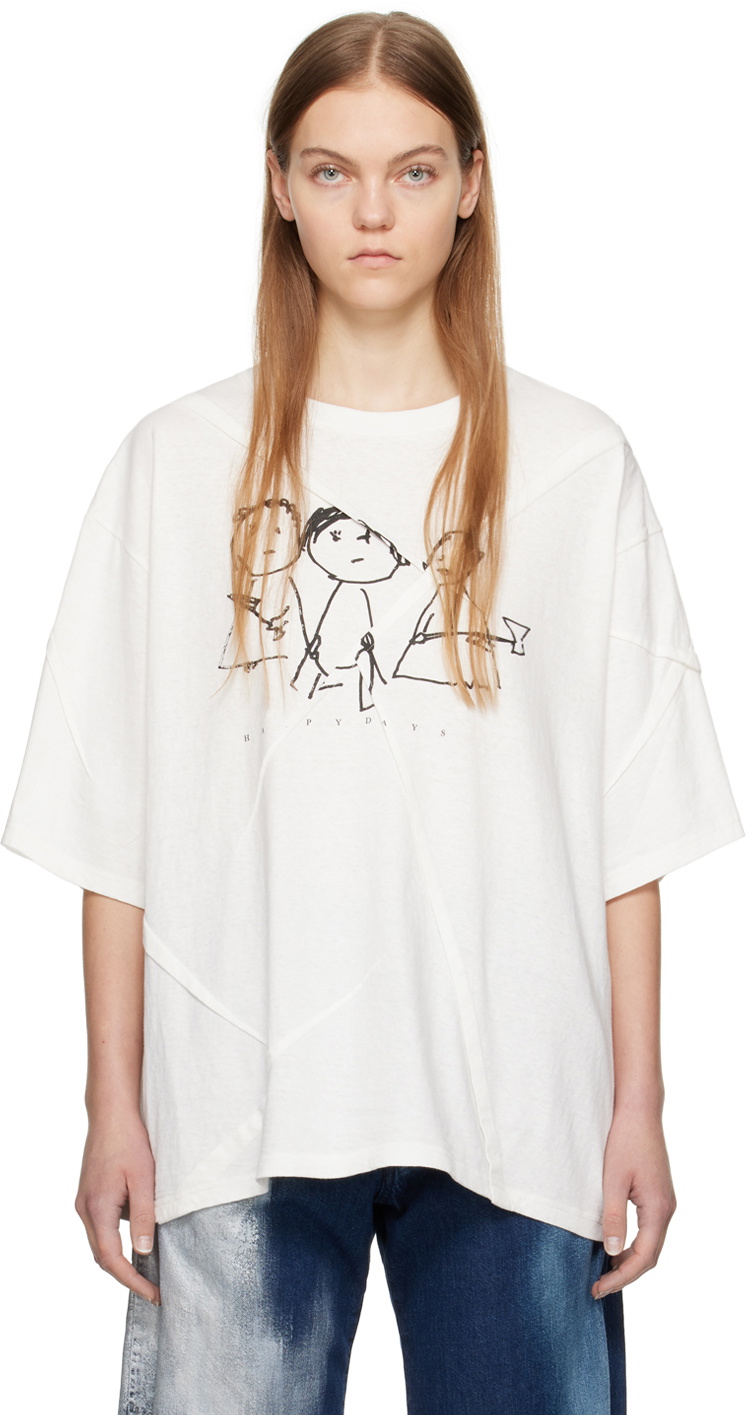 Photo: UNDERCOVER White Pleated T-Shirt