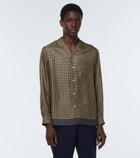 Gucci - Geometric Interlocking G print silk shirt