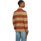 Gucci Beige and Orange Wool Striped GG Sweater