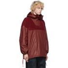 paria /FARZANEH Burgundy Fleece Pullover Jacket