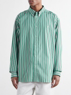 LOEWE - Striped Cotton-Poplin Shirt - Green