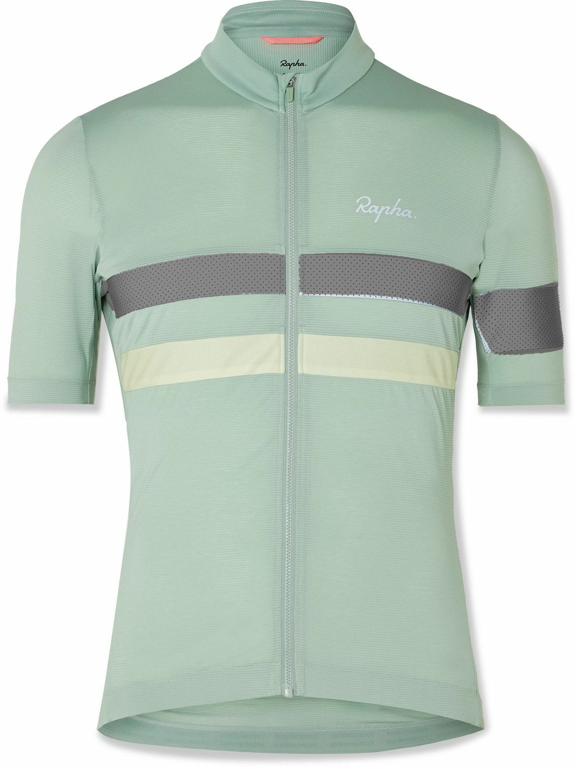Rapha - Brevet Logo-Print Mesh-Panelled Recycled Cycling Jersey - Blue