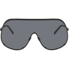 Rick Owens Black Tower Shield Sunglasses
