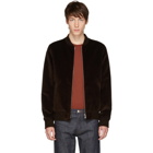 A.P.C. Brown Velvet Barrett Bomber Jacket