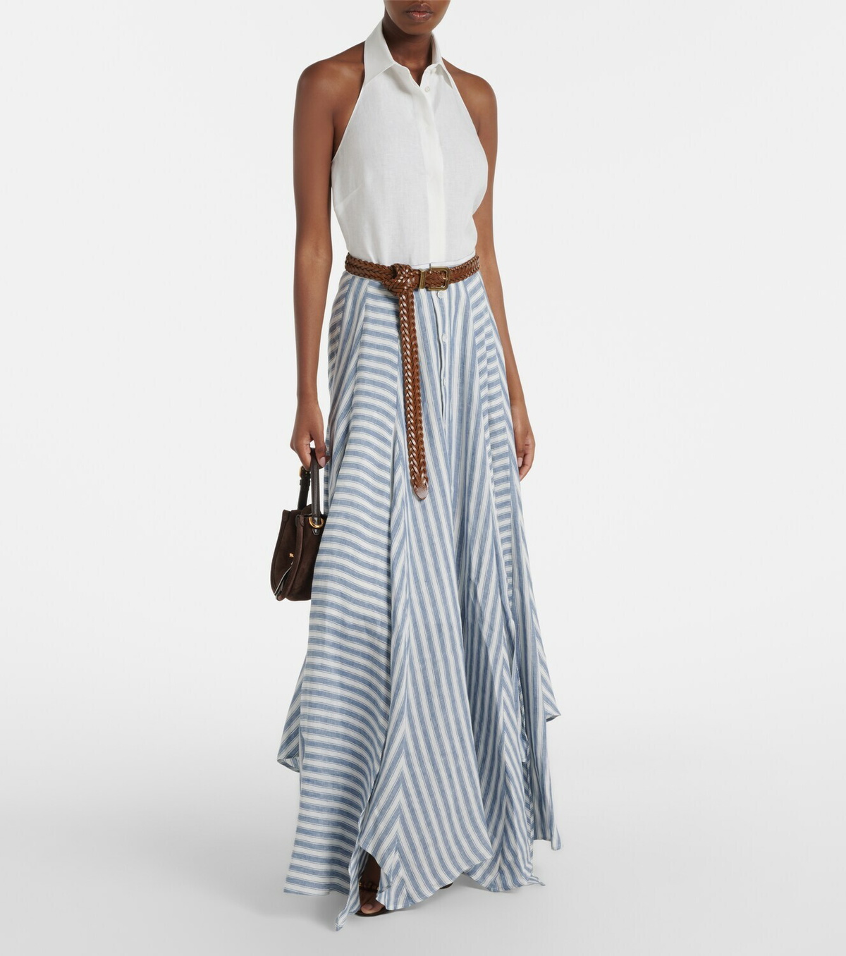 Ralph Lauren Collection Eldred halterneck linen top