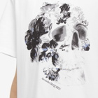 Alexander McQueen Men's Dutch Flower Skull T-Shirt in White/Black