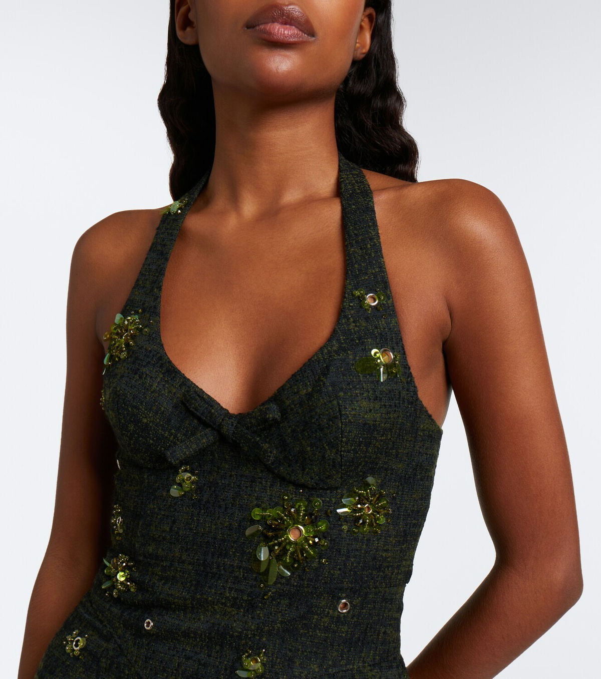 Shushu/Tong Embellished tweed minidress