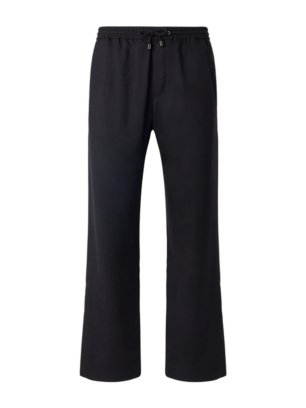 Photo: God's True Cashmere - Straight-Leg Cashmere-Twill Drawstring Trousers - Black
