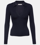 Emilia Wickstead Austin ribbed-knit wool polo sweater
