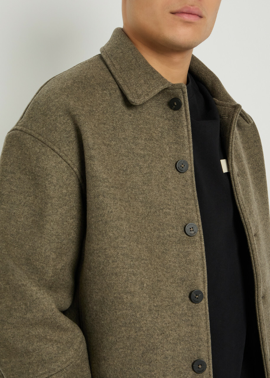 Jacquemus Le Bomber Feltro Wool Jacket Khaki