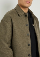 Jacquemus Le Bomber Feltro Wool Jacket Khaki