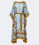 La DoubleJ Square printed silk twill kaftan
