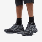 Balenciaga Men's Runner Sneakers in Dark Grey/Black