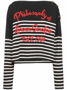 PHILOSOPHY DI LORENZO SERAFINI Cotton & Wool Logo Sweater