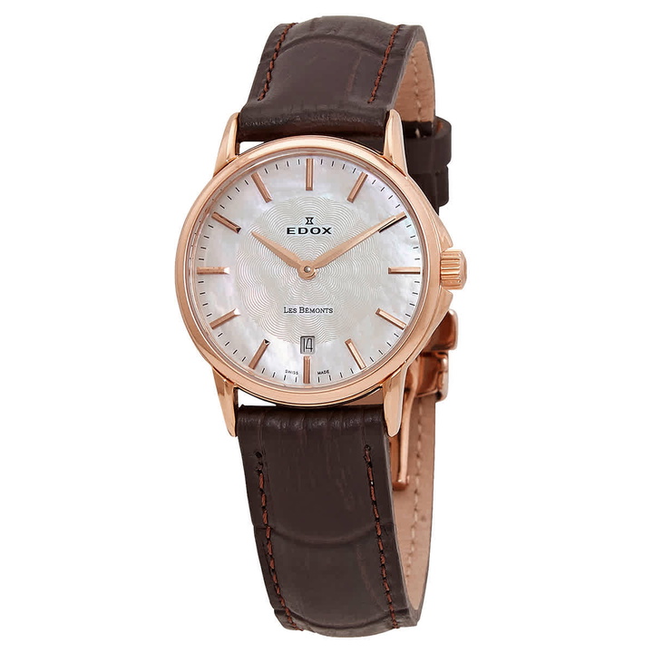 Photo: Edox Les Bemonts Mother of Pearl Dial Ladies Watch 57001 37R NAIR