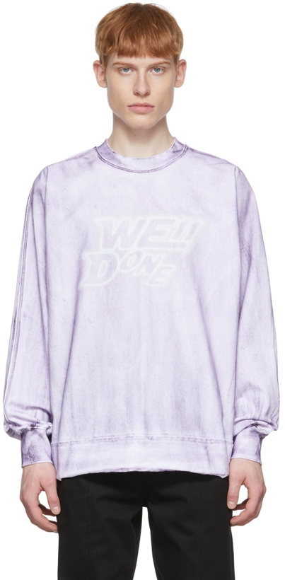 Photo: We11done Purple Cotton Long Sleeve T-Shirt