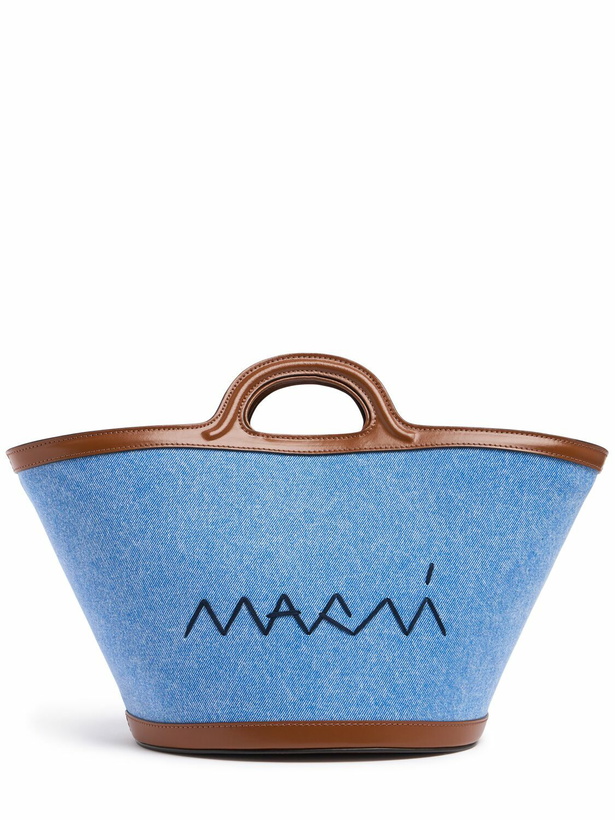 Marni Burgundy & Navy Museo Soft Teddy Tote Bag Marni