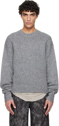 HELIOT EMIL Gray Roan Alpaca Knit Sweater