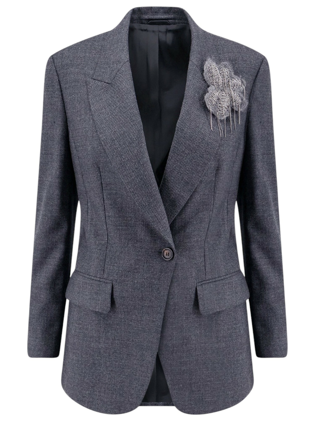 アウターその他 BRUNELLO CUCINELLI Woman Blazer Ice MH5612033 C455 Gabardine blazer for Woman in Lilac | Brunello Cucinelli