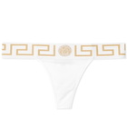 Versace Women's Greca Thong in White