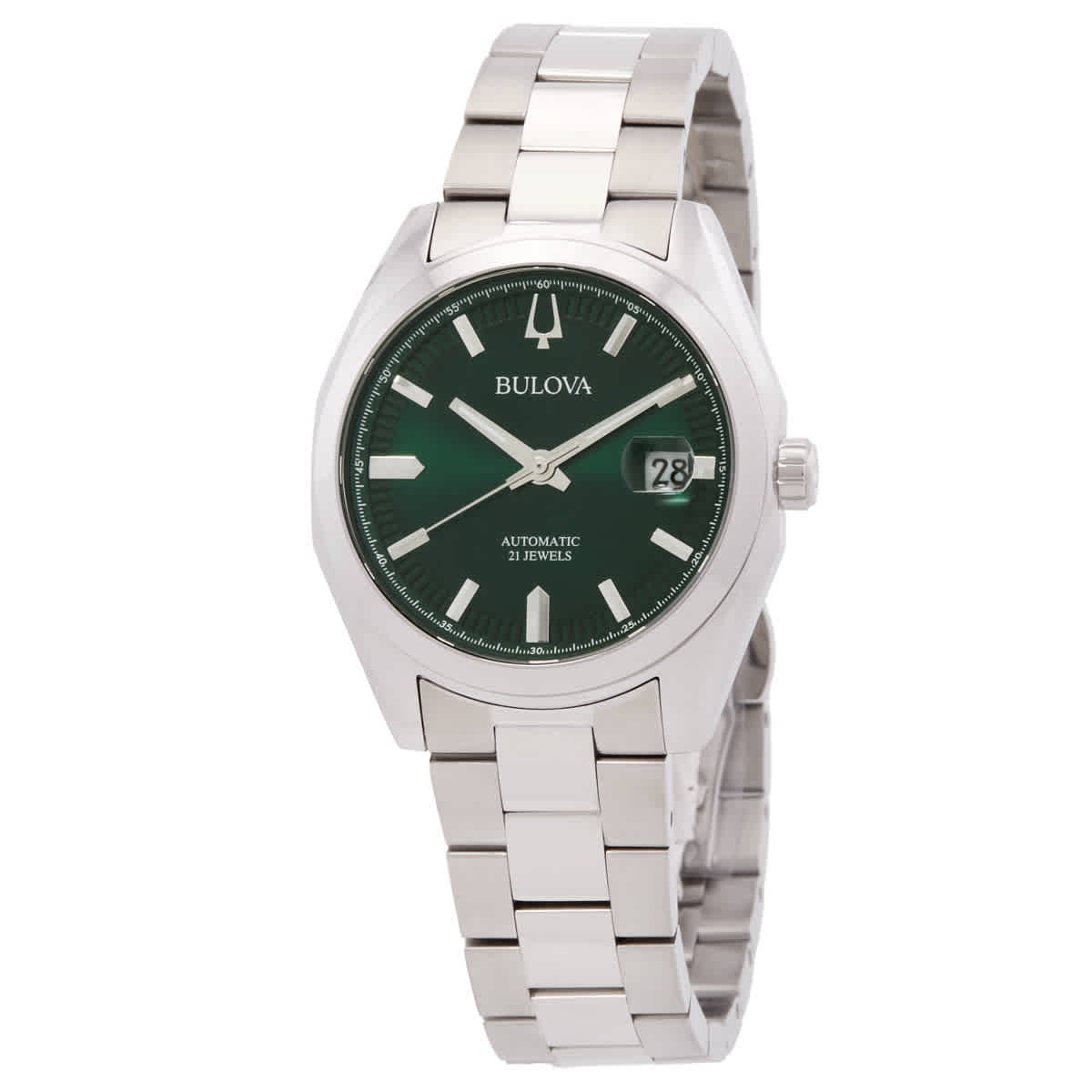 Bulova Surveyor Automatic Green Dial Mens Watch 96B429